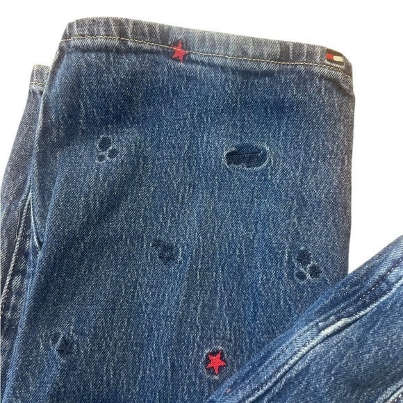 Tommy Hilfiger Blue Straight Leg Jeans with Embroidered size 18 - Picture 10 of 14